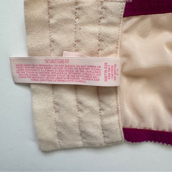 Victoria's Secret Bra Very Sexy Demi Lace Harness Corset Bustier Hot Pink Sz 36C - Picture 6 of 14